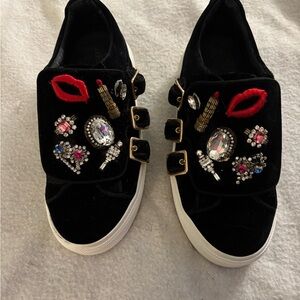 Alexander McQueen Black Embellished Sneakers